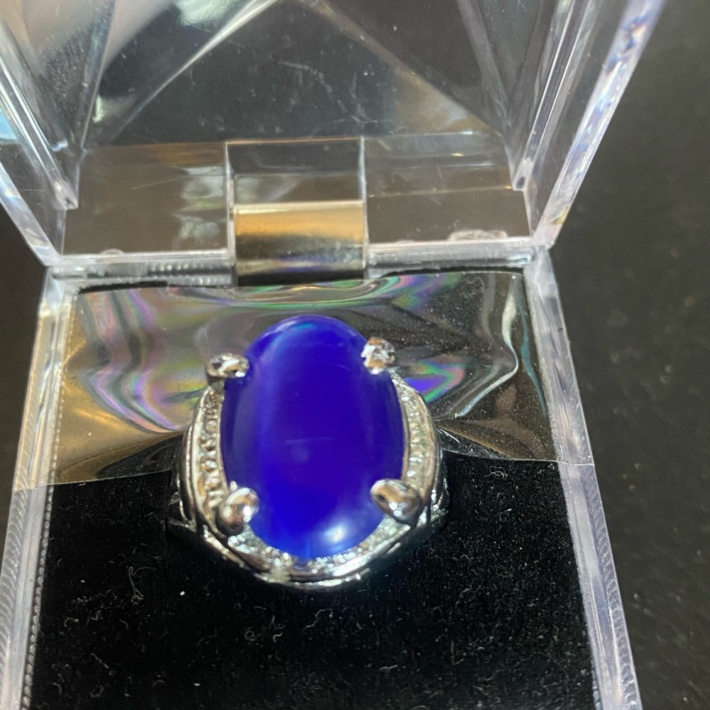 Brilliant Blue Stone Ring